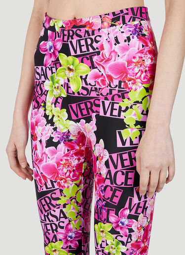 Logo Print Leggings Versace Logo Print Leggings Pink vrs0251001