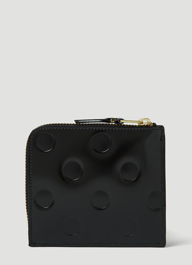 Comme des Garçons Wallet Dots Zip Wallet Black cdw0347007