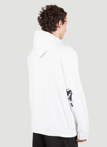 Raf Simons Logo Patch Hooded Sweatshirt White raf0151004