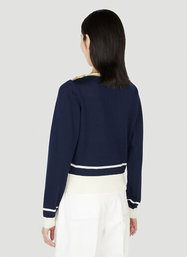 Boat Neck Knit Top Gucci Boat Neck Knit Top Blue guc0251219