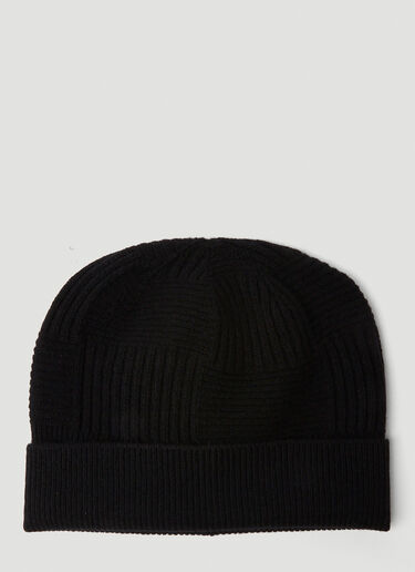 Intreccio Knit Beanie Hat Bottega Veneta Intreccio Knit Beanie Hat Black bov0149023