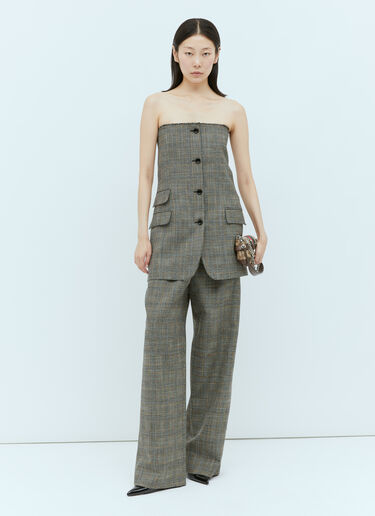 Prince Of Wales Wool Pants Gucci Prince Of Wales Wool Pants Grey guc0254013