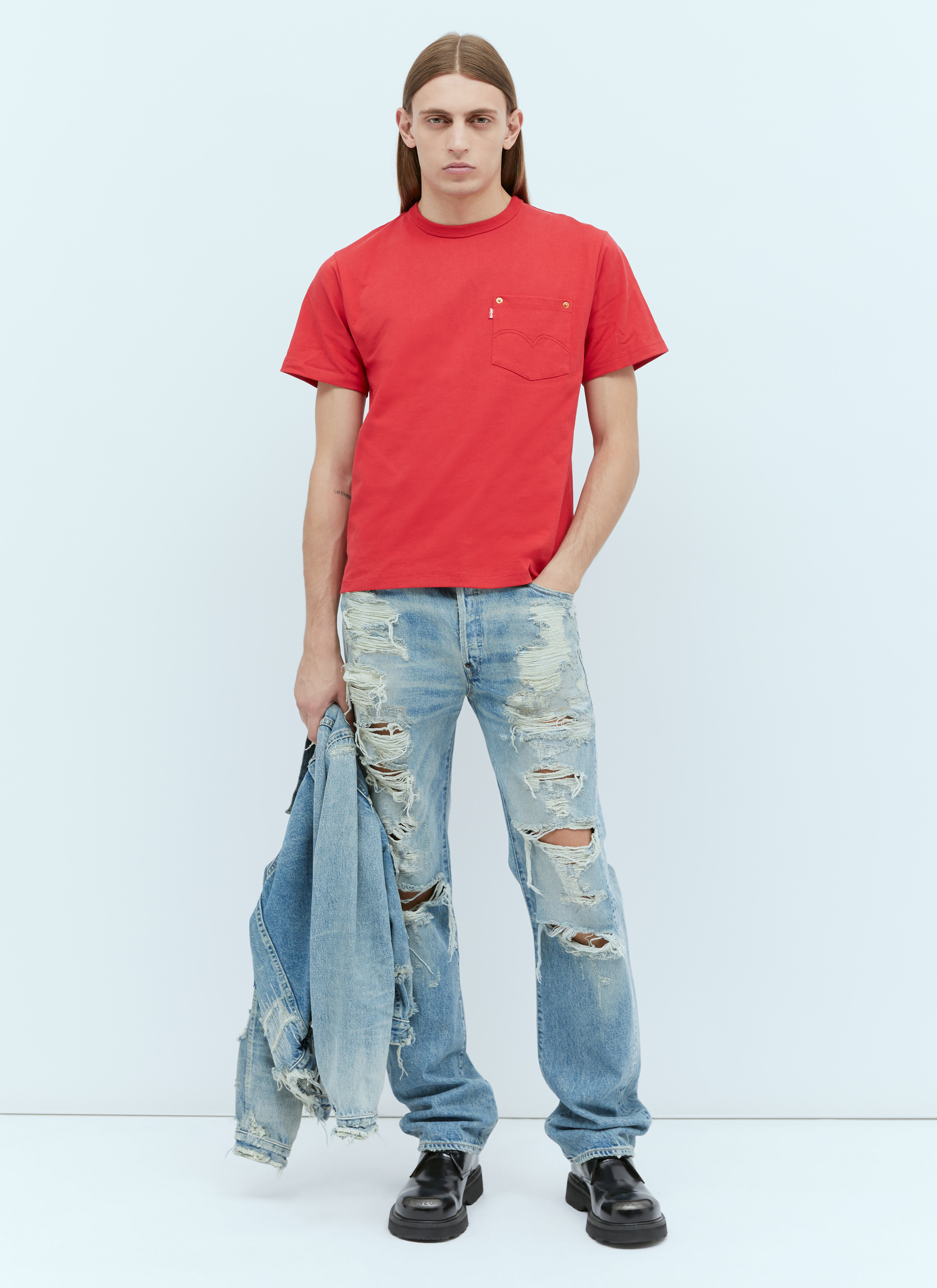 Kenzo x Levi's 口袋 T 恤 蓝色 klv0156002