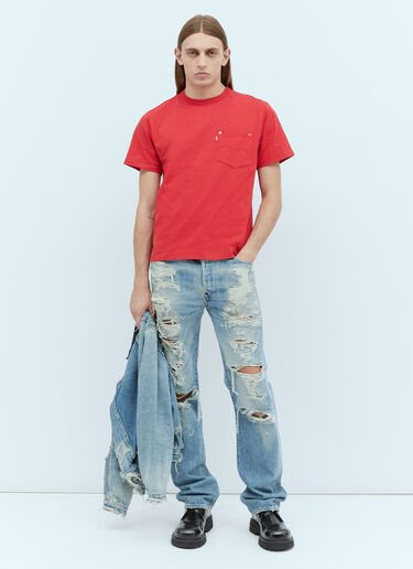 Kenzo x Levi's 口袋 T 恤 红色 klv0156003