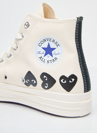 Comme des Garçons PLAY x Converse Multi-Heart Chuck 70 High-Top Sneakers White cpc0355008