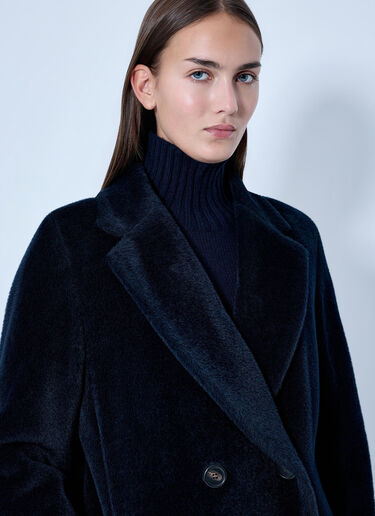 LN-CC® - Max Mara: Roseto Alpaca and Wool Coat - Navy Max Mara Roseto Alpaca and Wool Coat Navy max0266100