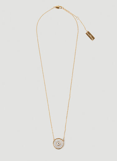 Marc Jacobs Mother of Pearl Medallion Necklace Gold mcj0250055