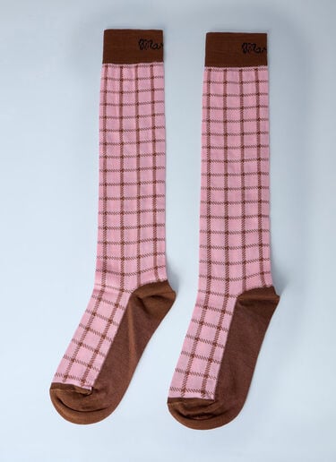Marni Logo Jacquard Socks Pink mni0263013