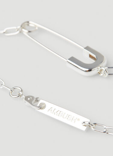 Ambush Safety Pin Paperclip Chain Bracelet Silver amb0148033