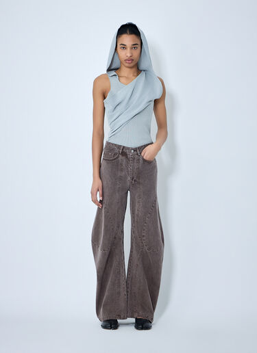 LUEDER Engineered Flare Pants Brown ldr0364003