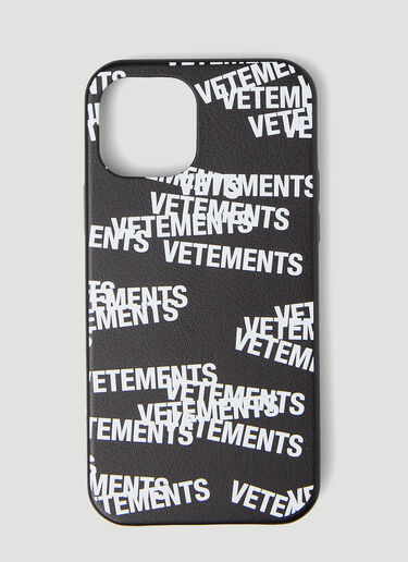 Vetements Logo iPhone 12 Pro Case Black vet0146032
