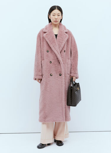 Max Mara Oversized Teddy Coat Pink max0254055