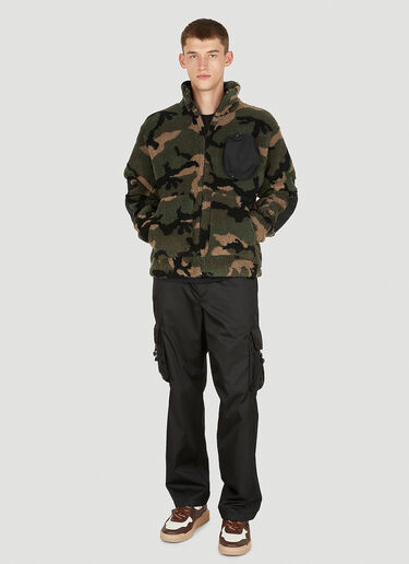 Valentino Camouflage Fleece Jacket Green val0149007