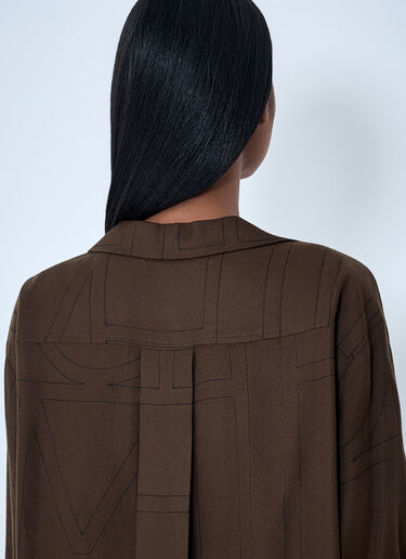 TOTEME Monogram Shirt Dark Brown tot0263020