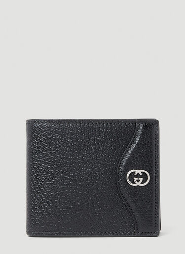 Gucci Interlocking G Scalloped Bifold Wallet Black guc0153093