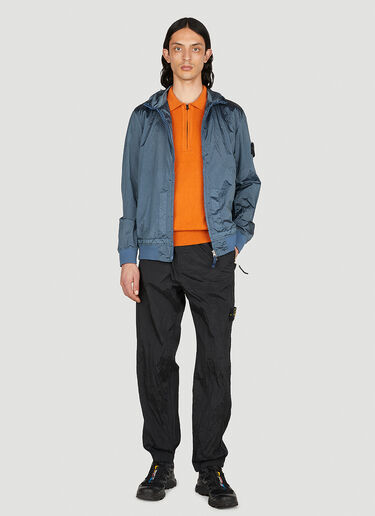 Stone Island Compass Patch Zip Up Sweater Orange sto0152046