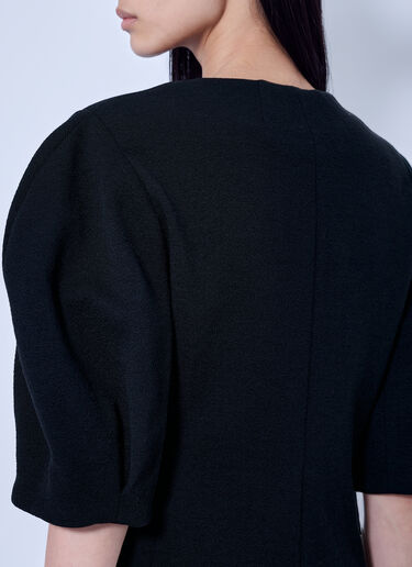 LN-CC® - Max Mara: Puff Sleeve Buttoned Jacket - Black Max Mara Puff Sleeve Buttoned Jacket Black max0266014