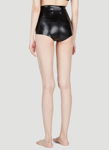 Maison Margiela High Waist Latex  Briefs Black mla0254005