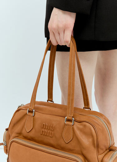Miu Miu Multi-Pocket Handbag Brown miu0256054