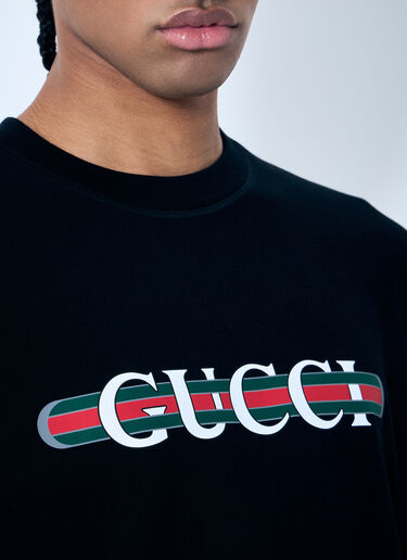 Gucci Logo Print T-Shirt Black guc0159054