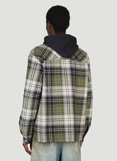 Check Motif Hooded Jacket Acne Studios Check Motif Hooded Jacket Dark Green acn0153061