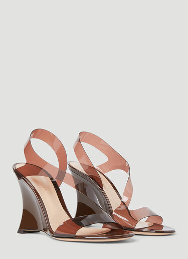 Gianvito Rossi G32231 Glass Wedge Heels Brown gia0251022