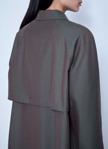 The Row Emma Double-Breasted Wool Coat Brown row0266006