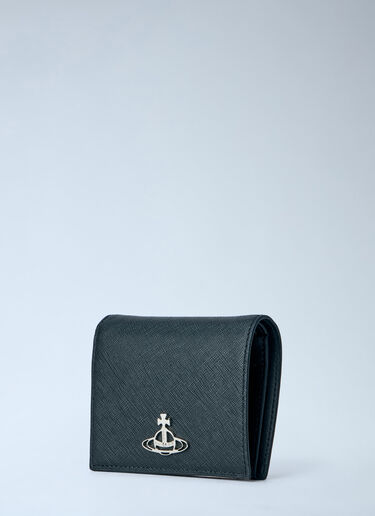Vivienne Westwood Logo Plaque Billfold Wallet Black vvw0263017