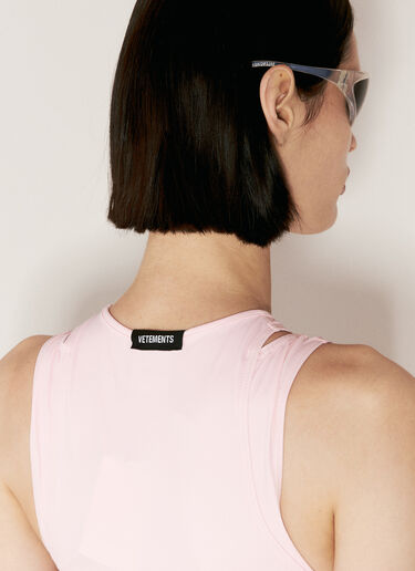 VETEMENTS 디컨스트럭티드 비키니 원피스 핑크 vet0255010