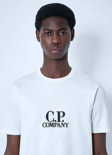 C.P. Company Mercerized Jersey Twisted British Sailor T-Shirt White pco0159013