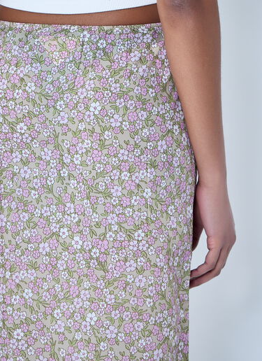 Prada Re-Nylon Floral Midi Skirt Grey pra0264004