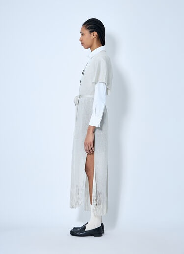Max Mara Belted Knit Cardigan White max0260015
