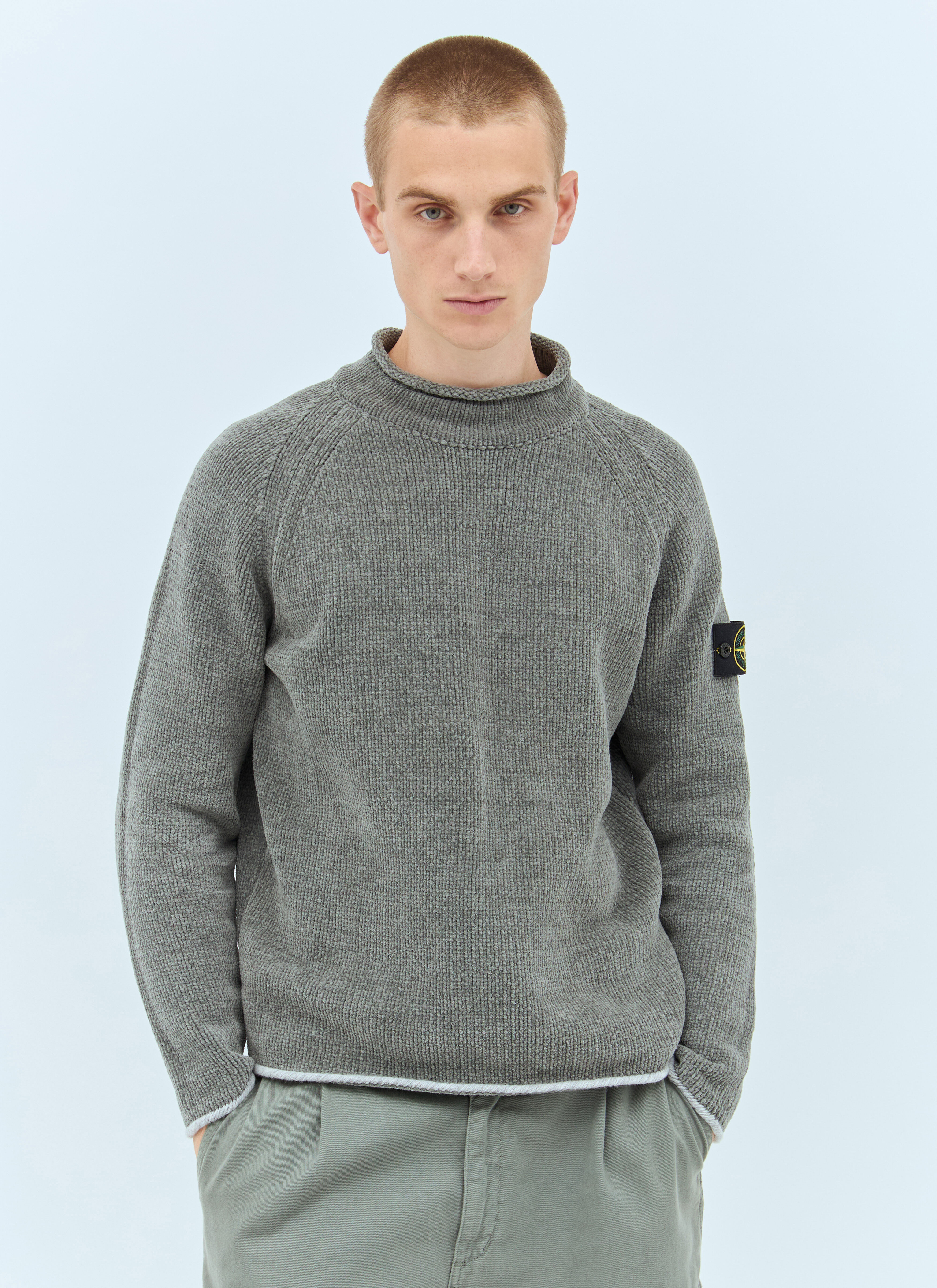 Stone Island Men s Logo Patch Sweater in Green LN CC