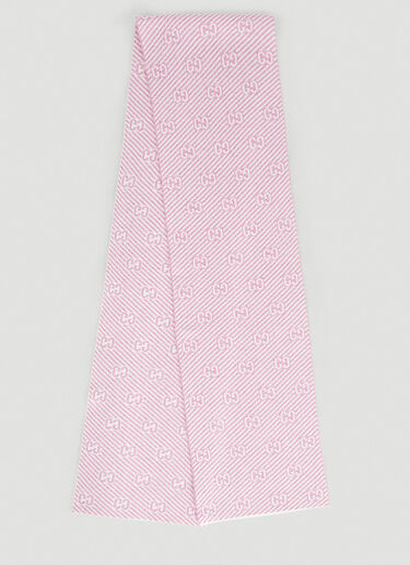 Gucci GG Diagonal Stripe Scarf Pink guc0247274