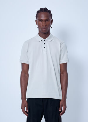 Moncler Polo Shirt with Sleeve Logo Patch Beige mon0166020