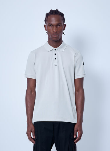 LN-CC® - Moncler: Polo Shirt with Sleeve Logo Patch - Beige Moncler Polo Shirt with Sleeve Logo Patch Beige mon0166020
