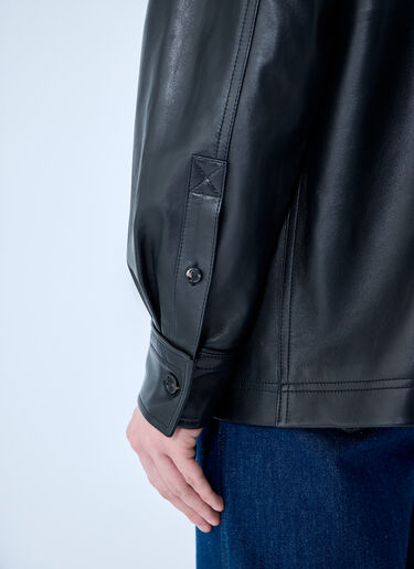 Bottega Veneta Leather Pyjama Shirt Black bov0159010