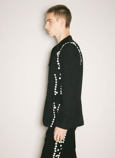 Comme des Garçons Homme Plus Button-Embellished Wool Blazer Black hpl0158003