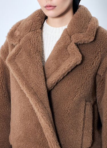 Max Mara Cropped Teddy Bear Icon Coat Camel max0259017