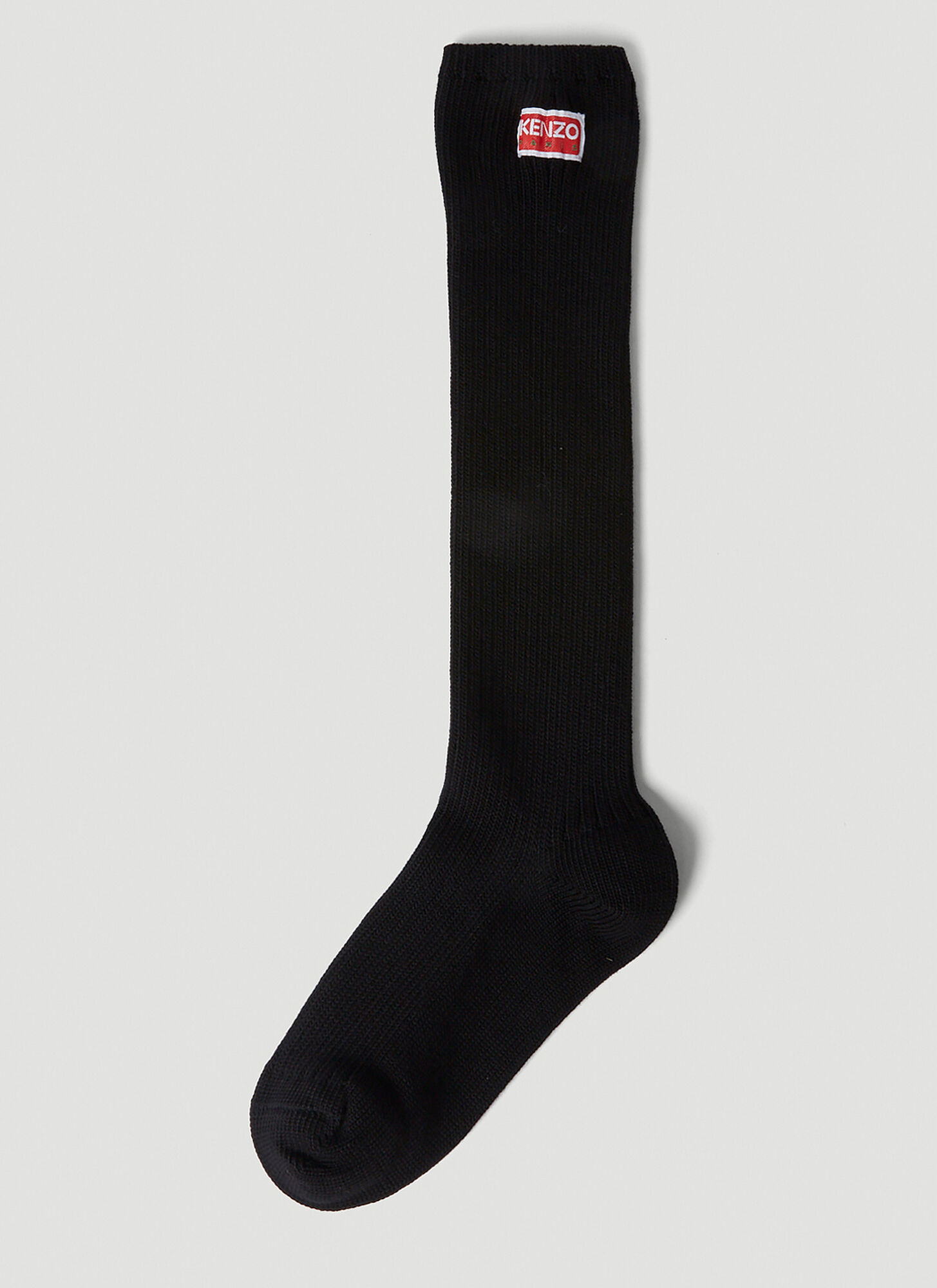 Kenzo Logo Patch Socks In Black
