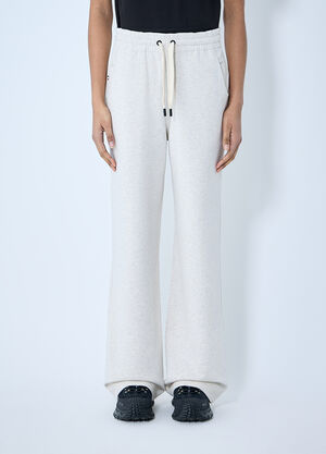 Max Mara Cotton-And-Linen-Blend Track Pants White max0259006