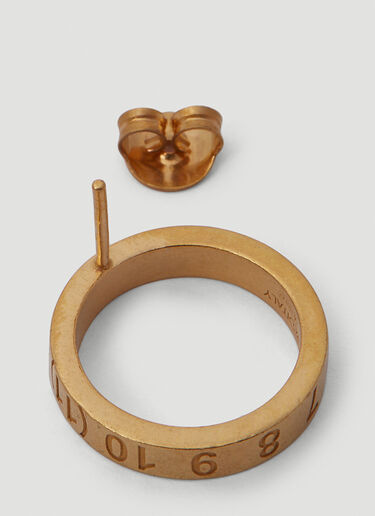 Number Engraved Circle Earrings Maison Margiela Number Engraved Circle Earrings Gold mla0249048