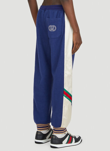 Gucci 织带条纹拼色运动裤 蓝色 guc0151059
