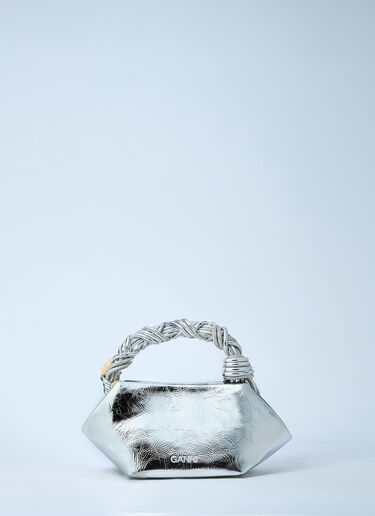 GANNI Mini Bou Handbag Silver gan0261046