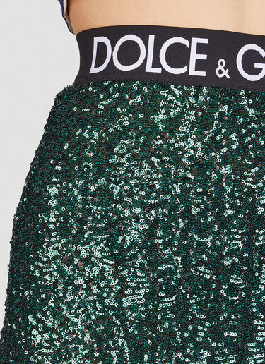 Dolce & Gabbana [카프리] 스팽글 스커트 그린 dol0249015