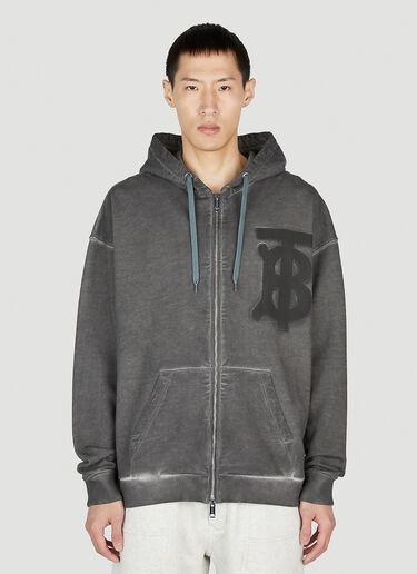 Burberry 로고 패치 후드 스웨트셔츠 그레이 bur0152022