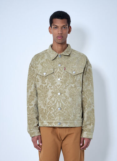 Junya Watanabe Patterned Denim Jacket Beige jwn0164001
