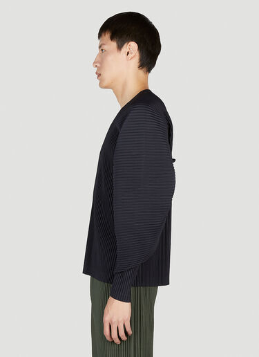 Homme Plissé Issey Miyake Plisse Long Sleeve Top Black hmp0153001