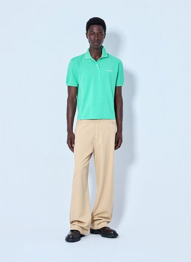 LN-CC® - Miu Miu: Cotton Piqué Polo Shirt - Green Miu Miu Cotton Piqué Polo Shirt Green miu0165005