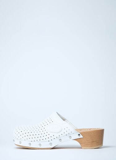 Perforated Heeled Clogs Balenciaga Perforated Heeled Clogs White bal0261028